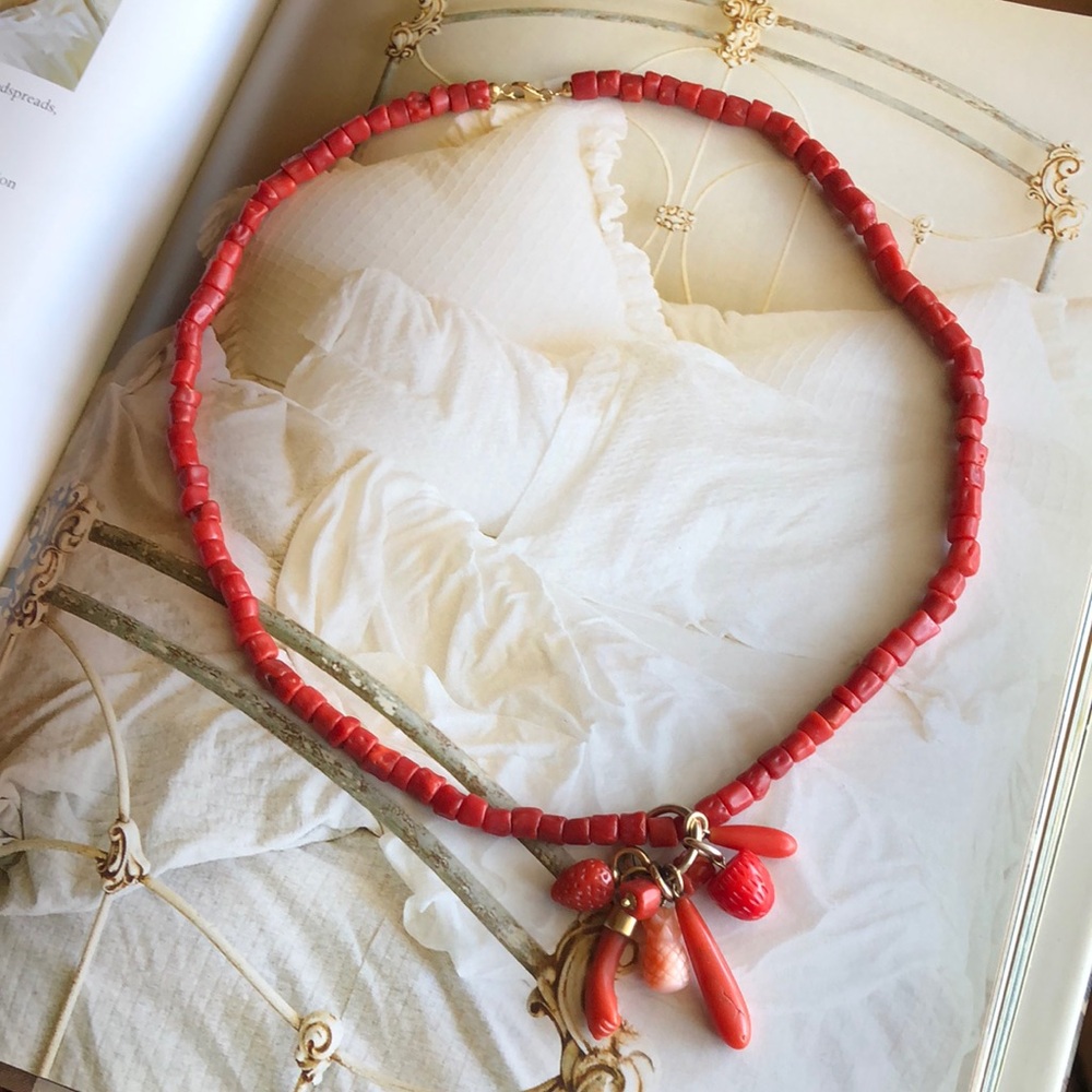 Victorian Georgian coral necklace